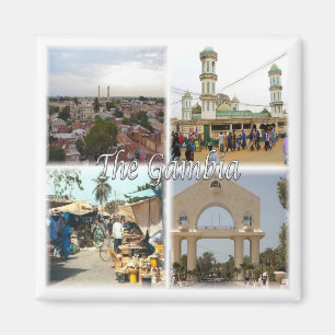 zGM009 GAMBIA, Mosaic, Africa, Fridge Magnet