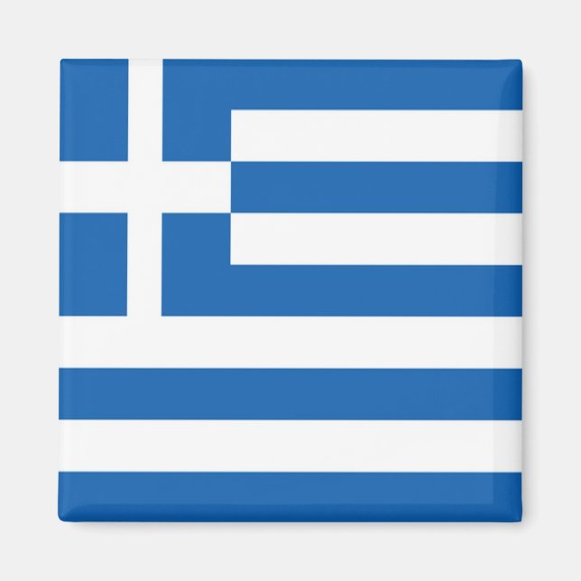 zGR001 Greece, GREEK FLAG, Fridge Magnet (Front)
