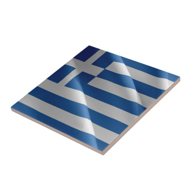 zGR002 Greece  Waving Flag, Tile (Side)