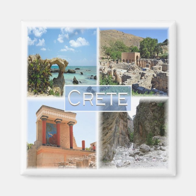 zGR021 potpourri of CRETE, Greece, Europe, Fridge Magnet (Front)
