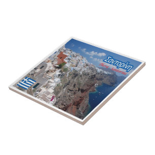 zGR033 SANTORINI Thera, Greece, Tile