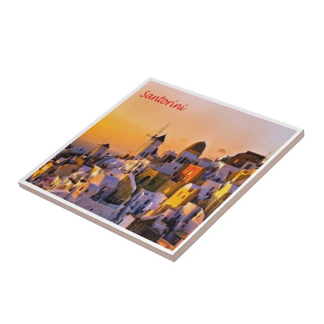 zGR035 SANTORINI, Thera, Greece, Tile (Side)