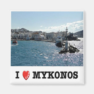 zGR048 MYKONOS, old Port, Greece, Fridge Magnet