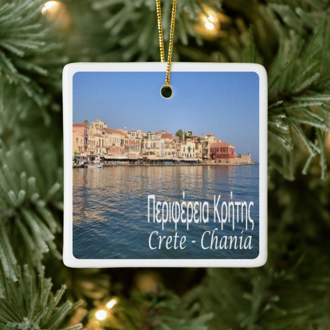 zGR062 CRETE CHANIA, Greece, Ceramic Ornament (Tree)