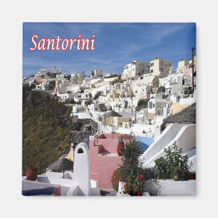 zGR089 SANTORINI Firostefani, Greece, Fridge Magnet