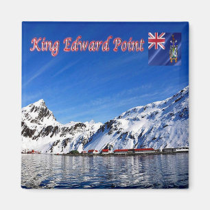 zGS005 KING EDWARD POINT, South Georgia, Fridge Magnet