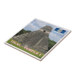 zGT010 TIKAL N.P. Temple I, Guatemala, Tile