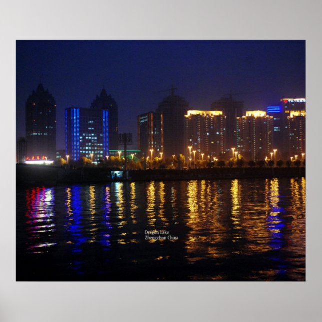Zhengzhou, Henan Province, Dragon Lake Poster (Front)