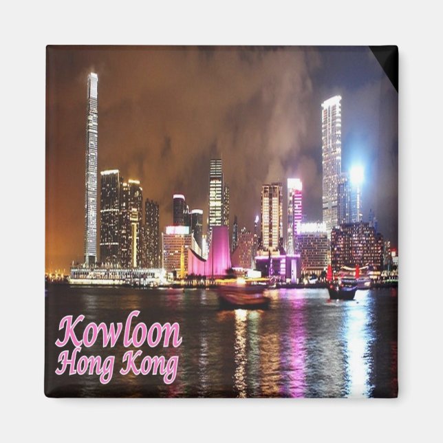 zHK004 KOWLOON Hong Kong, Asia, Fridge Magnet (Front)