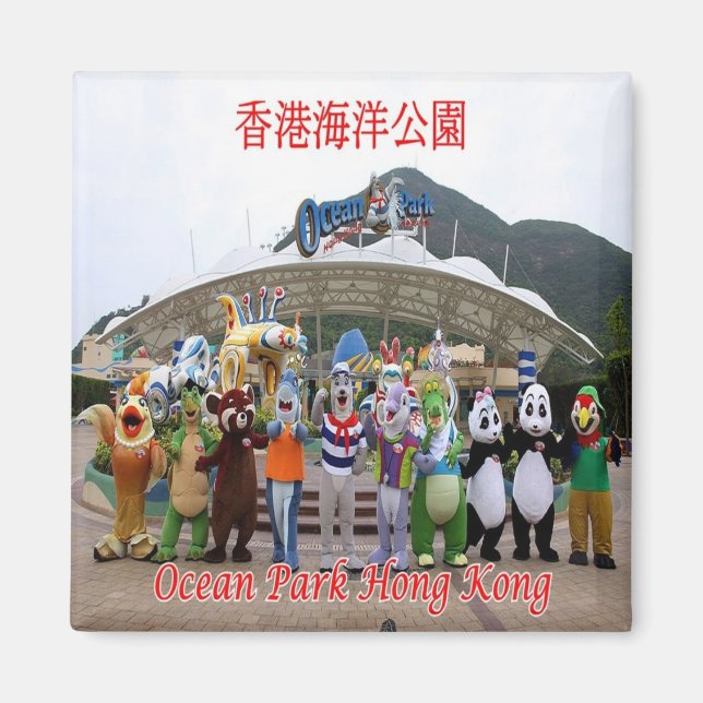 zHK008 OCEAN PARK Hong Kong, Asia, Fridge Magnet (Front)