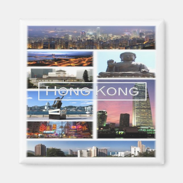 zHK012 HONG KONG, Asia, Fridge Magnet (Front)