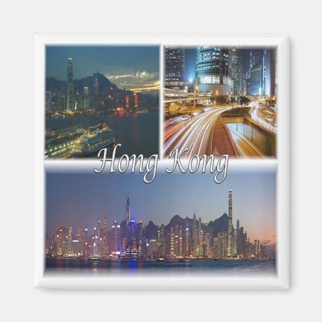 zHK013  HONG KONG, Asia, Fridge Magnet (Front)