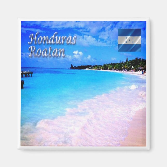 zHN008  ROATAN Bay Islands, Honduras, Fridge Magnet (Front)