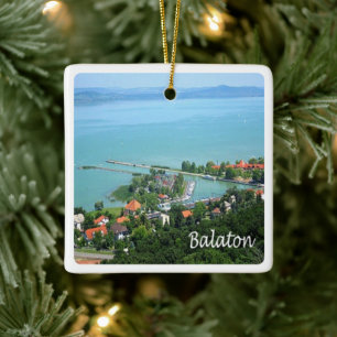 zHU009  BALATON, Hungary, Europe,  Ceramic Ornament