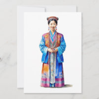  Zhuang Chinese Woman Portrait AA