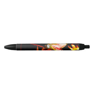 Zhulong Fire Dragon  Black Ink Pen