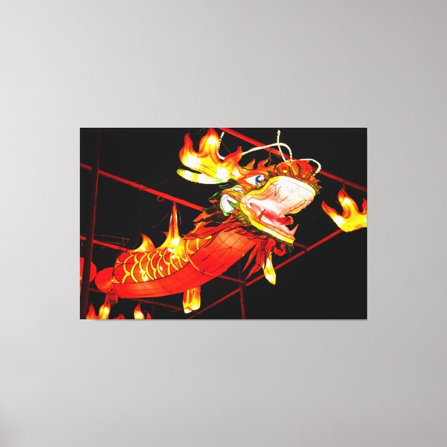 Zhulong Fire Dragon  Canvas Print (Front)