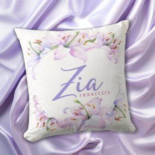 Zia Personalized Italian Gift for Aunt Throw Pillow