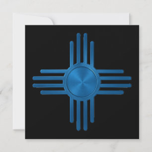Zia Sun Blue  Invitation