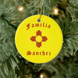 Zia Sun Ceramic Ornament