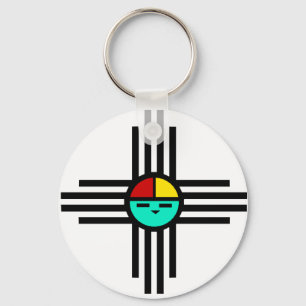 Zia Sun God Keychain