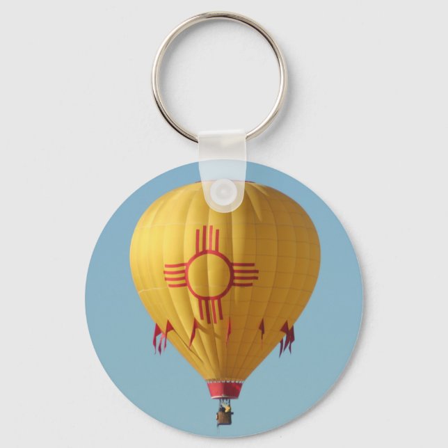Zia Sun Symbol Hot Air Balloon Keychain (Front)
