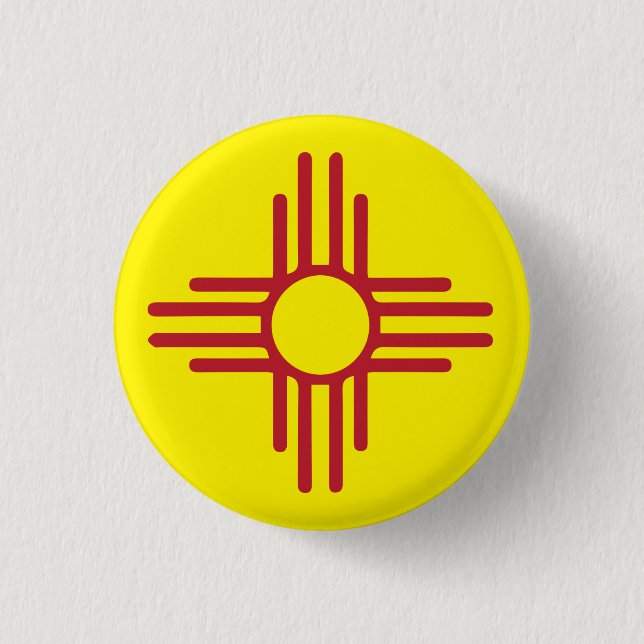 Zia Symbol Jacket 1 Inch Round Button (Front)