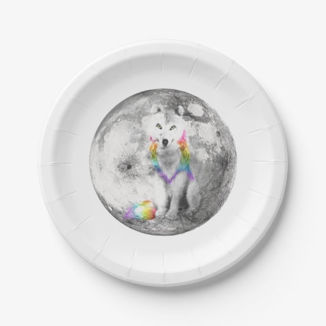 Zidika Wolf Classic  Paper Plate (Front)