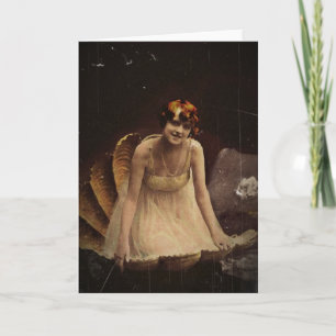 Ziegfeld Actress in a Seashell Holiday Card