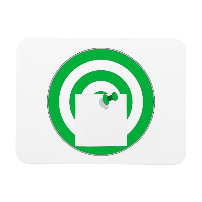 Zielscheibe mit Notizzettel Magnet (Horizontal)
