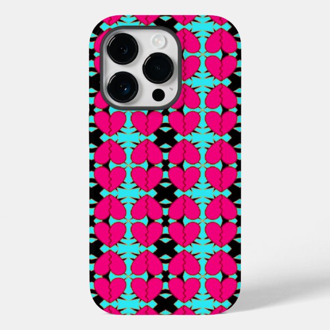 Zig n Zag Broken Hearts Case-Mate iPhone Case (Back)