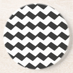 Zig Zag - Black Coaster
