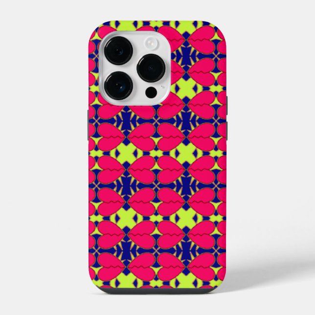 Zig-Zag Broken Hearts iPhone Case (Back)
