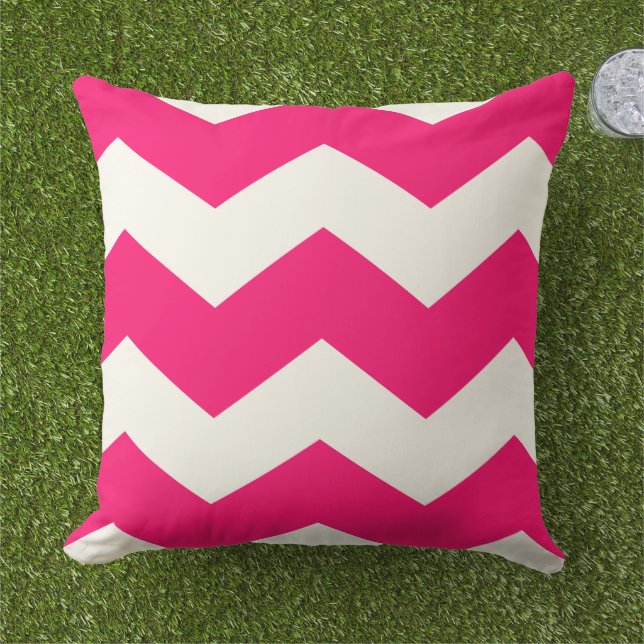 Zig Zag Chevron Motif Coussin design (Herbe)