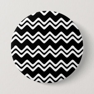 Zig Zag Dual Coloured Line Pattern 3 Inch Round Button