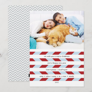 Zig Zag Holiday Photo Greeting Card