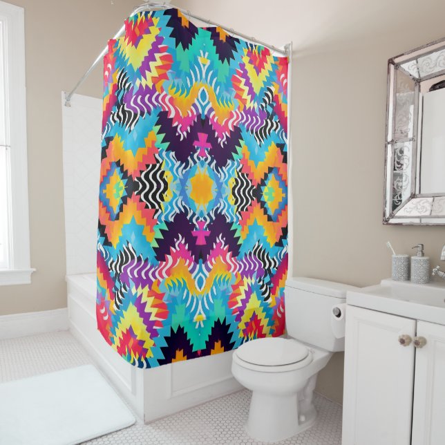 Zig Zag Modern Boho Colourful (In Situ)