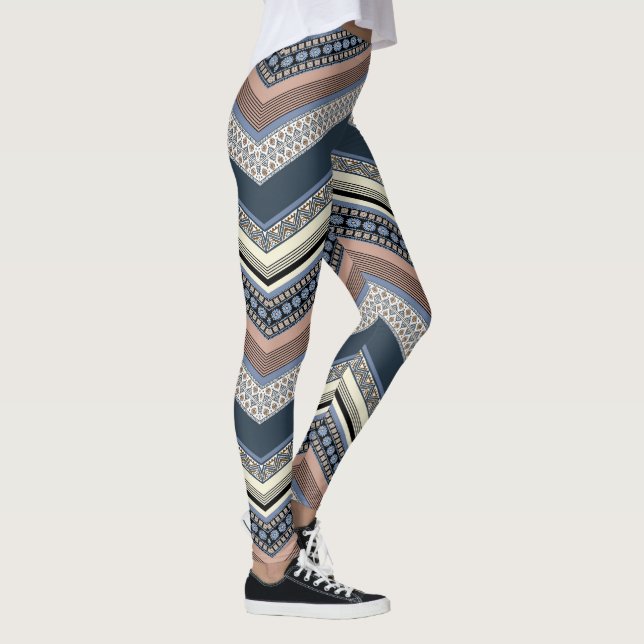 Zig Zag Pattern Leggings (Droite)