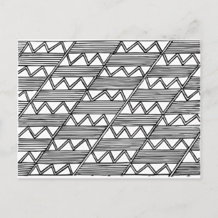 Zig Zag Pattern Postcard