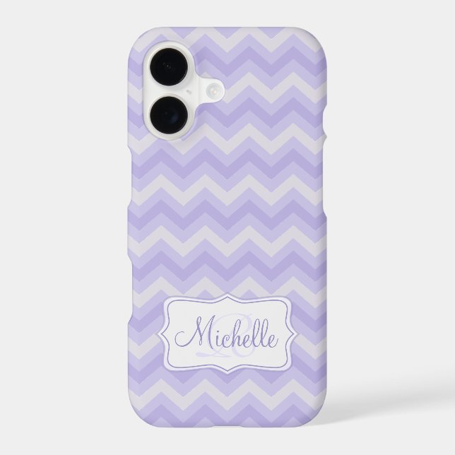Zig zag patterned purple name initial  (Back)