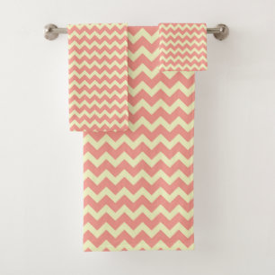 ZIG ZAG - PEACHES & CREAM BATH TOWEL SET