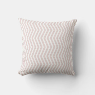 Zig Zag Pink and White Geometric Pattern Throw Pillow