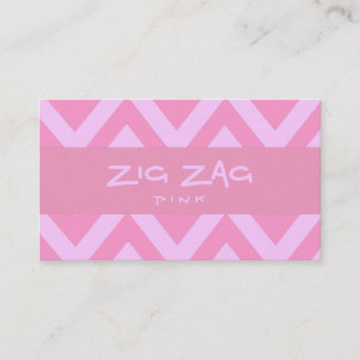 Zig Zag Pink Business Card