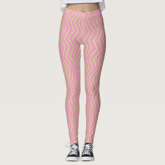 Zig Zag Pink Love Leggings