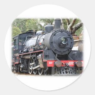 Zig Zag Railway Steam Locomotive 9J54D-01 Classic Round Sticker