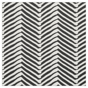 Zig zag strip black and whit pattern modern design fabric