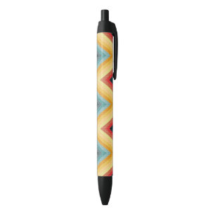 Zig Zag Striped Background 2 Black Ink Pen