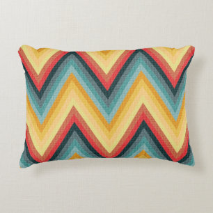 Zig Zag Striped Background 2 Decorative Pillow
