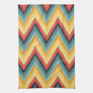 Zig Zag Striped Background 2 Kitchen Towel