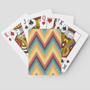 Zig Zag Striped Background 2 Playing Cards